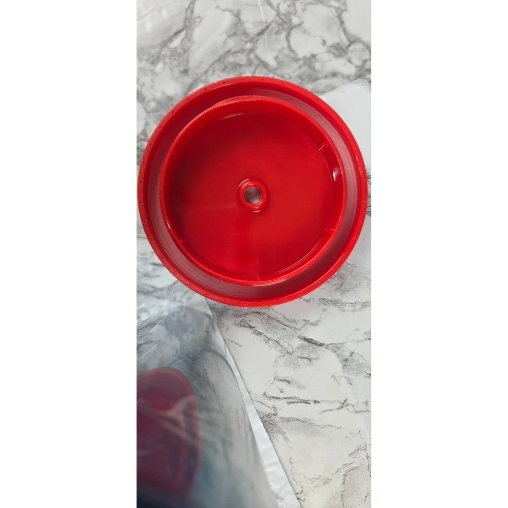 Starbucks Tropical Blue Flower cold tumbler 24 oz. - 2017 red lid, missing straw